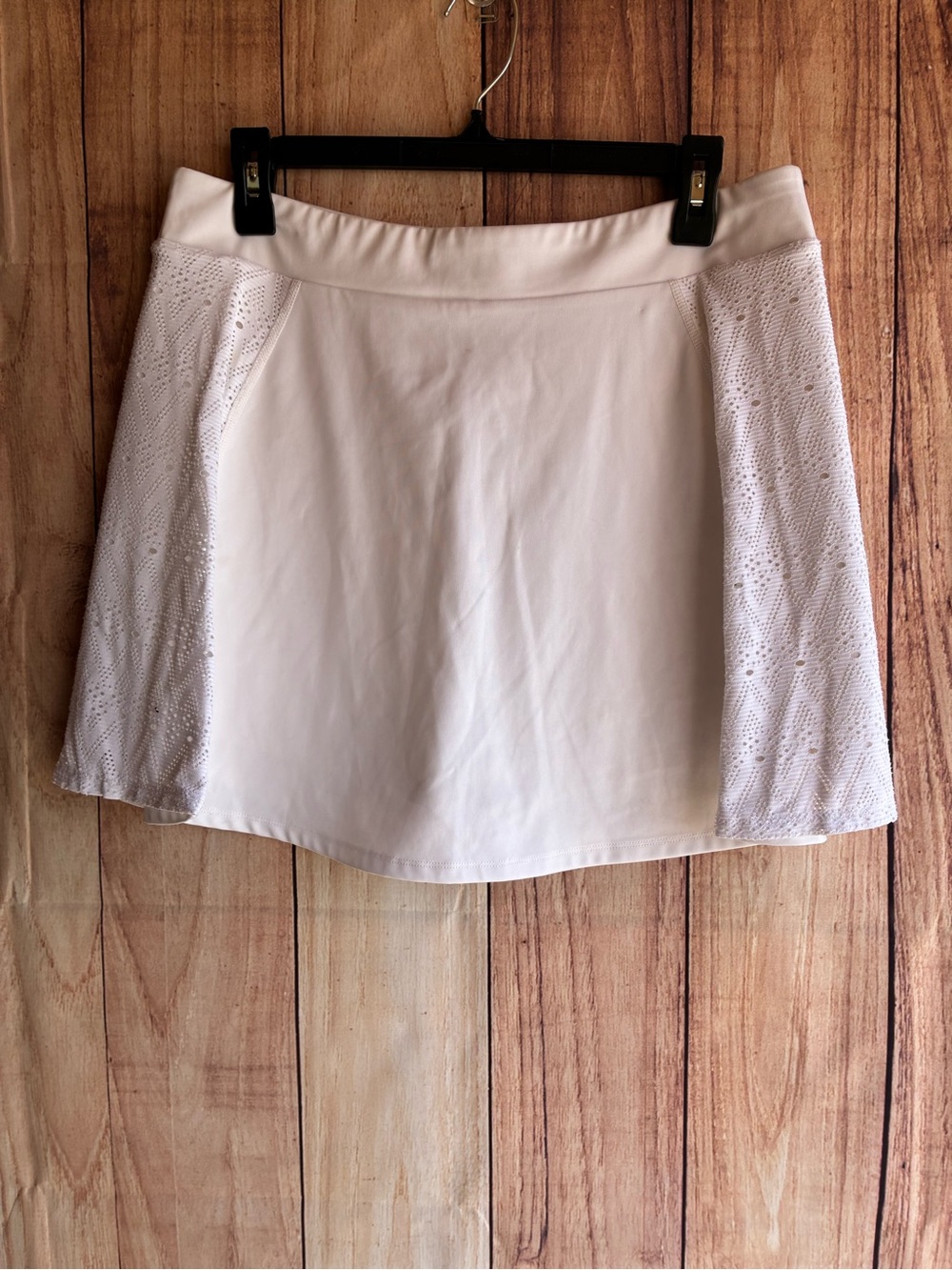 NIC+ZOE Active Lace Skort in the color "Paper White" Size Large